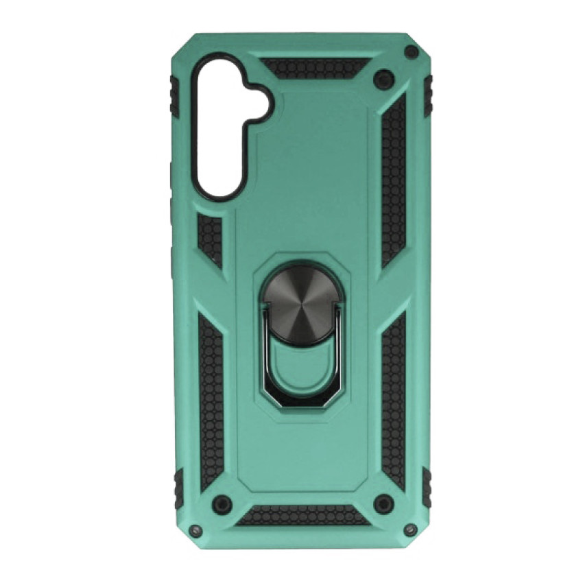 Σκληρή Θήκη Πλάτης Armor με Βάση Στήριξης για Samsung Galaxy A15 - Χρώμα: Σκούρο Πράσινο