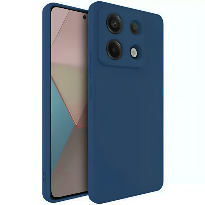 Θήκη Πλάτης Σιλικόνης Απλή για Xiaomi Redmi Note 13 Pro 4G - Χρώμα: Σκούρο Μπλέ