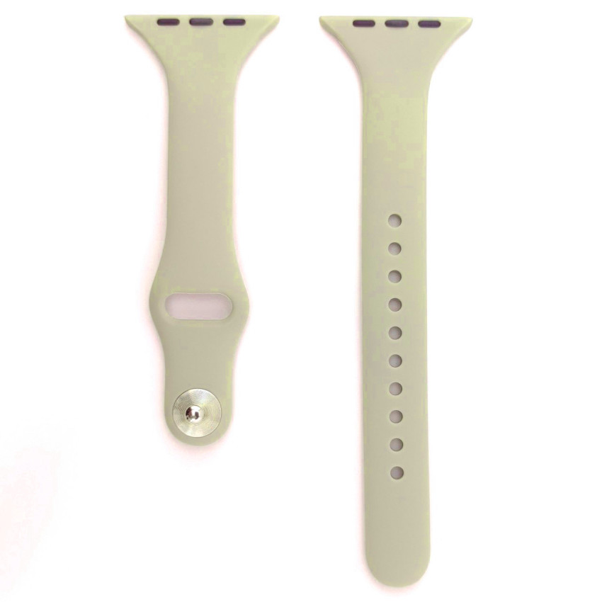 Smoothband Λουράκι Σιλικόνης με Pin για Apple Watch 38/40/41mm - Χρώμα: Κρεμ