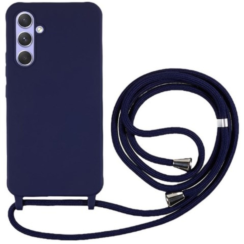 Θήκη Πλάτης Σιλικόνης με Λουράκι για Samsung Galaxy A25 5G - Χρώμα: Σκούρο Μπλε