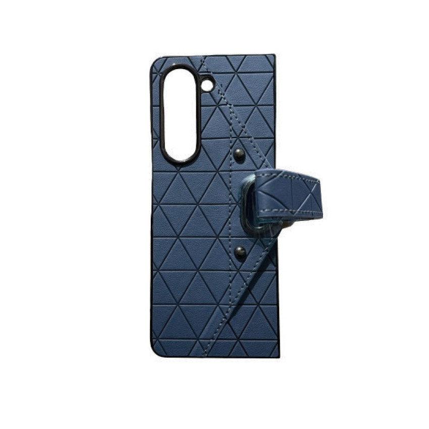 360 Full Cover S2 Πλαστική Ανθεκτική Θήκη Δερματίνη Σετ με Τζαμάκι για  Samsung Galaxy Z Fold 4 Χρώμα: Σκούρο Μπλε