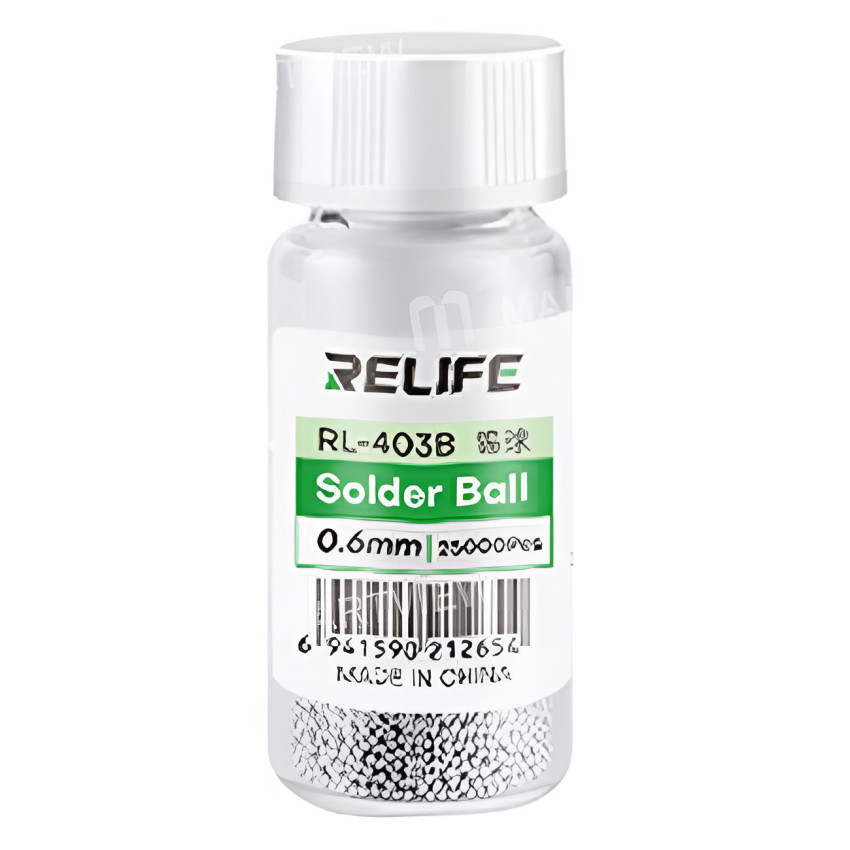 Relife RL-403B 183°C Πολλαπλών Προδιαγραφών Μπάλες Συγκόλλησης με Μόλυβδο 0.6mm 25000pcs