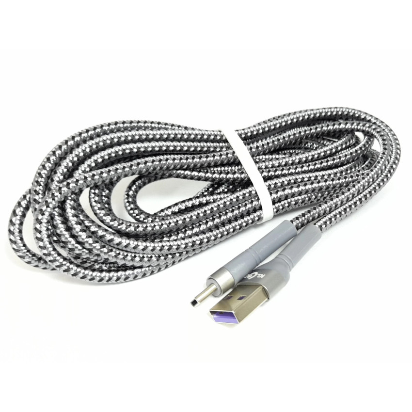 KLGO S-104 Καλώδιο Φόρτισης & Μεταφοράς Δεδομένων USB-A σε Type-C 3m - Χρώμα: Ασημί
