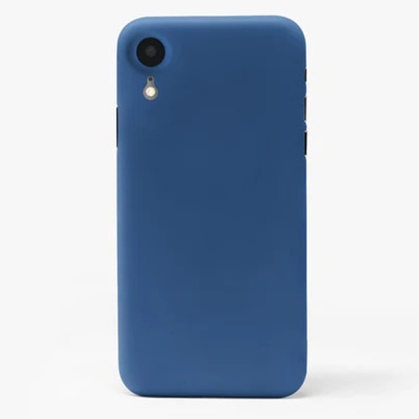 Θήκη Πλάτης Σιλικόνης Απλή για Apple iPhone XR - Χρώμα: Σκούρο Μπλέ
