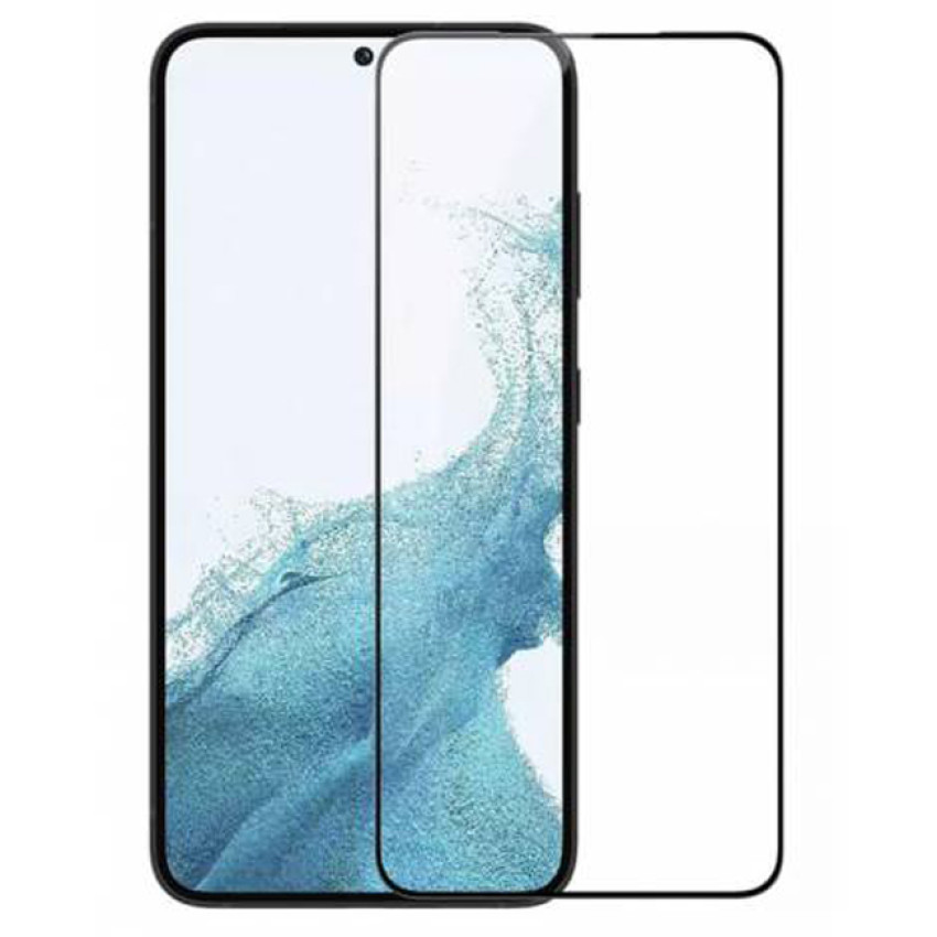 Full Cover Full Glue Τζαμάκι Προστασίας Οθόνης για Samsung Galaxy S24 - Χρώμα: Μαύρο