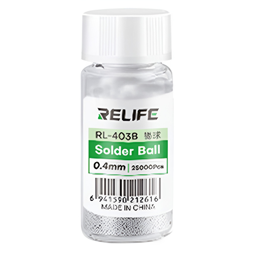 Relife RL-403B 183°C Πολλαπλών Προδιαγραφών Μπάλες Συγκόλλησης με Μόλυβδο 0.4mm 25000pcs