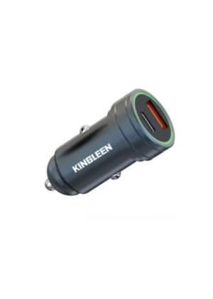 KINGLEEN C925 Car Charger PD18W With USB & Type-C Port 5V / 3.1A - Color: Black