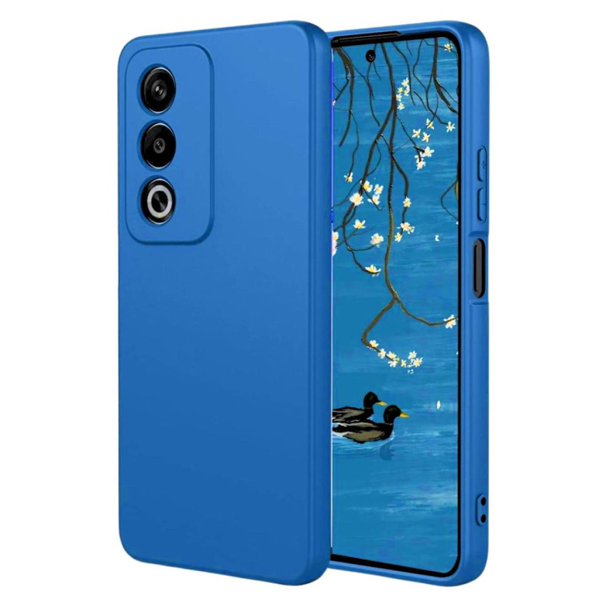 Θήκη Πλάτης Σιλικόνης Απλή για Oppo A80 5G - Χρώμα: Μπλε