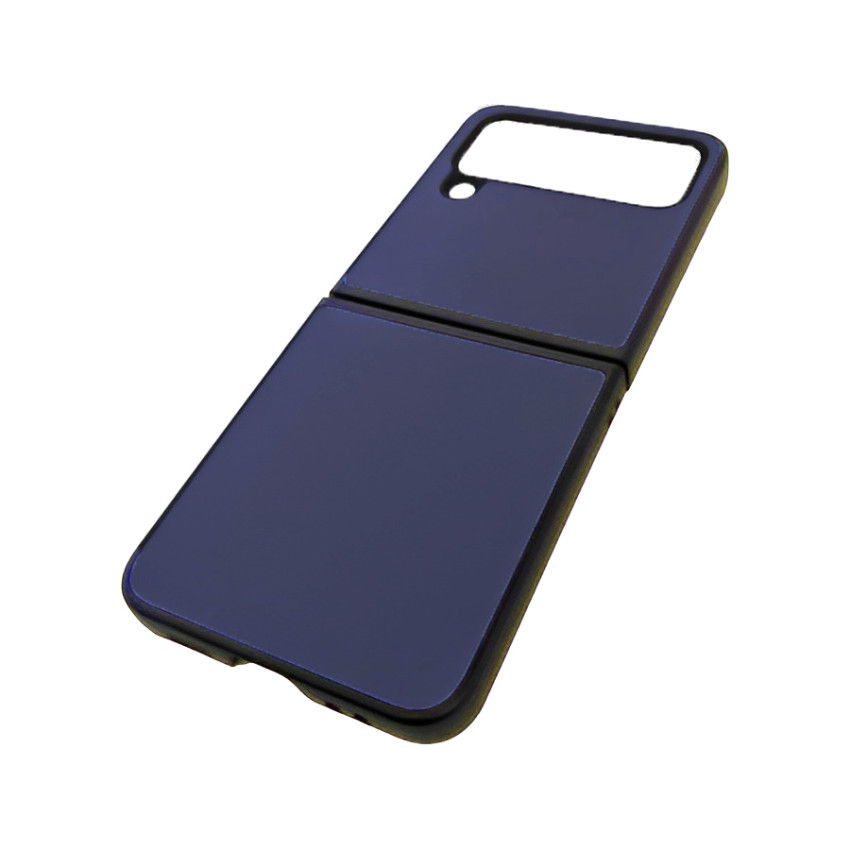 Πλαστική Ανθεκτική Θήκη Πλάτης για  Samsung Galaxy Z Flip 4 - Χρώμα: Σκούρο Μπλε