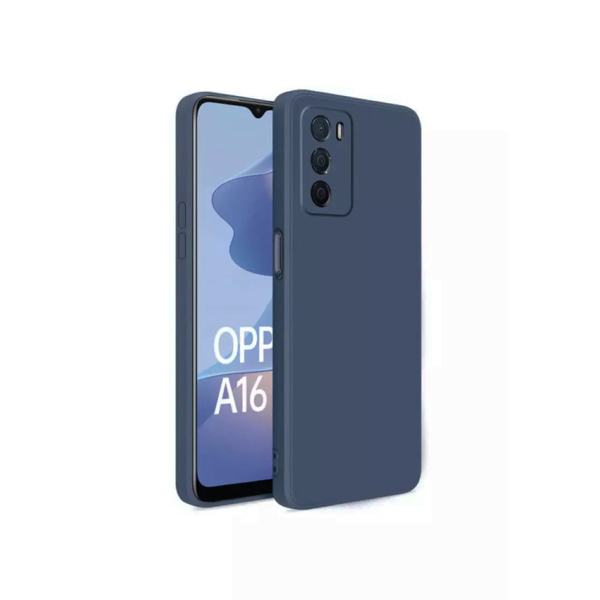 Θήκη Πλάτης Σιλικόνης Soft για Oppo A16/A16S/A16R - Χρώμα: Σκούρο Μπλέ