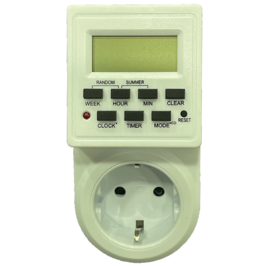 Εβδομαδιαίος Ψηφιακός Χρονοδιακόπτης 3500W Max - Χρώμα: Λευκό