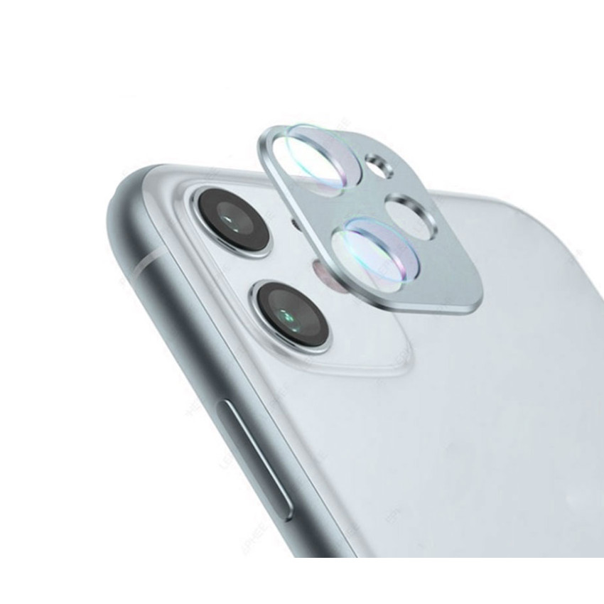 Wsfive Full Cover Full Glue Tζαμάκι Προστασίας Πίσω Κάμερας για για Apple iPhone 11/12/12 Mini - Χρώμα: Ασημί