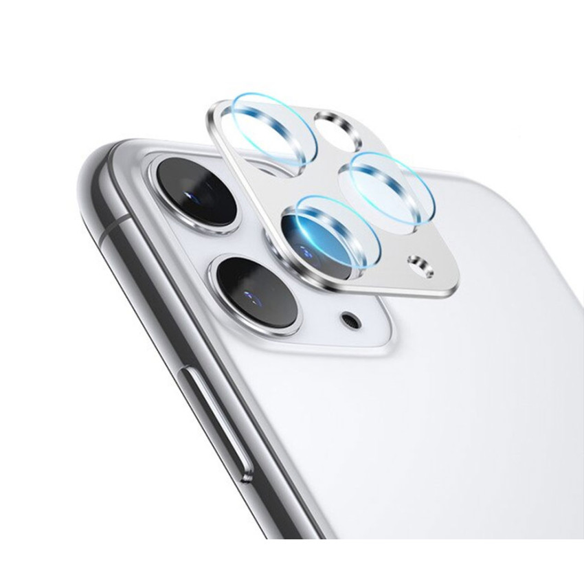 Wsfive Full Cover Full Glue Tζαμάκι Προστασίας Πίσω Κάμερας για για Apple iPhone 11 Pro/11 Pro Max - Χρώμα: Ασημί