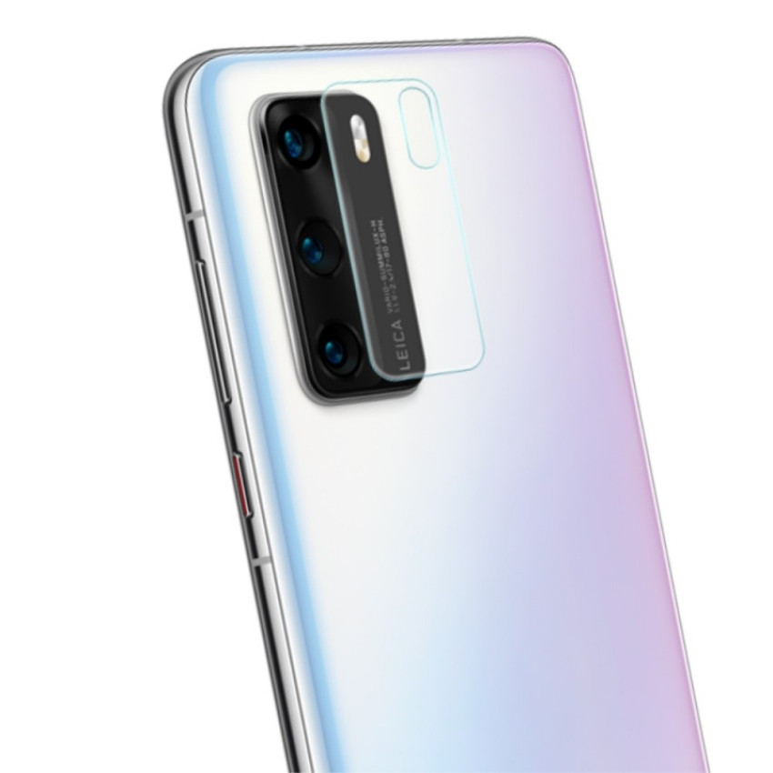 Full Glue Full Cover Full Glue Tζαμάκι Προστασίας Πίσω Κάμερας για Huawei P40 - Χρώμα: Διάφανο