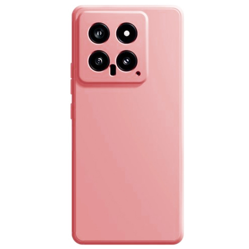 Θήκη Πλάτης Σιλικόνης Απλή για Xiaomi 14 - Χρώμα: Ροζ