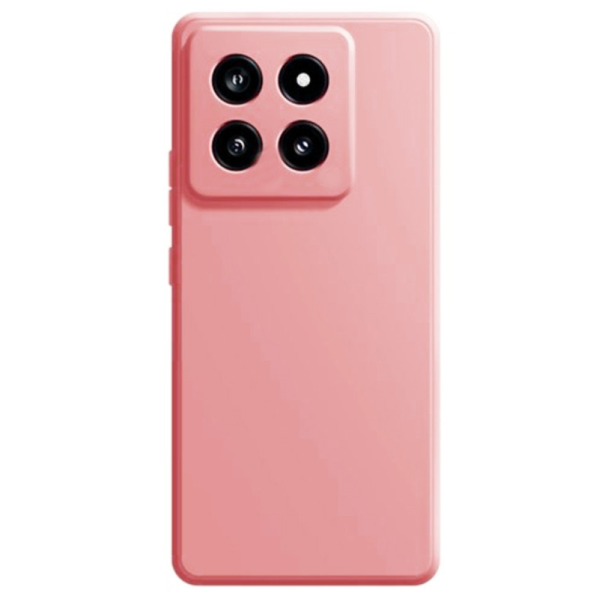 Θήκη Πλάτης Σιλικόνης Απλή για Xiaomi 14 Pro - Χρώμα: Ροζ