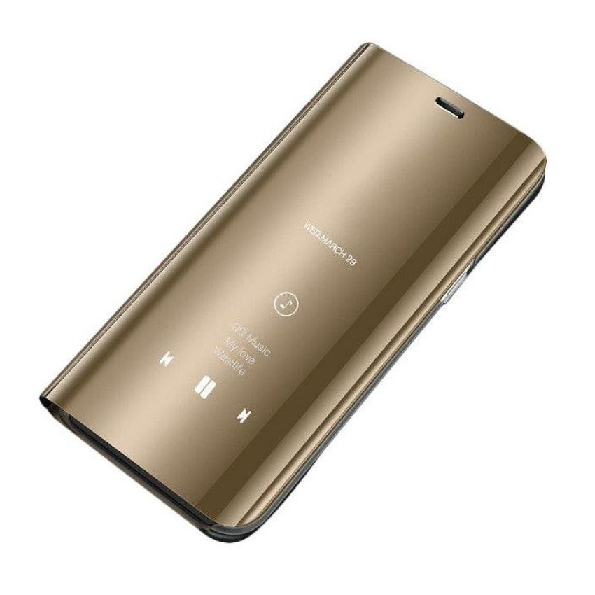 Θήκη Clear View Stand για Xiaomi Mi 10 Pro - Χρώμα: Χρυσό