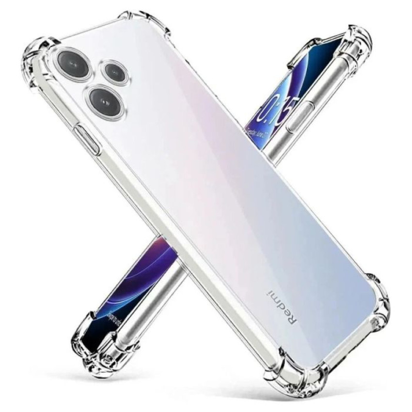 Θήκη Πλάτης Σιλικόνης AntiShock για Xiaomi Redmi 13 - Χρώμα: Διάφανο