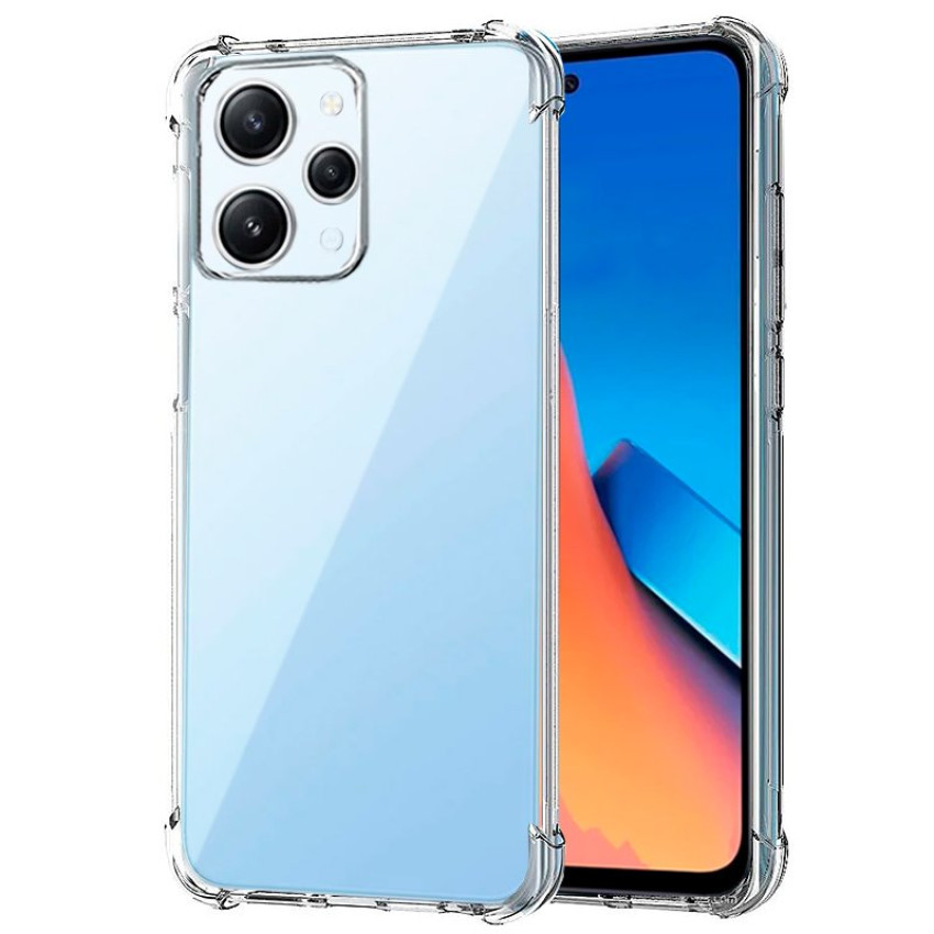 Θήκη Πλάτης Σιλικόνης Antishock για Xiaomi Redmi 12 4G - Χρώμα: Διάφανο