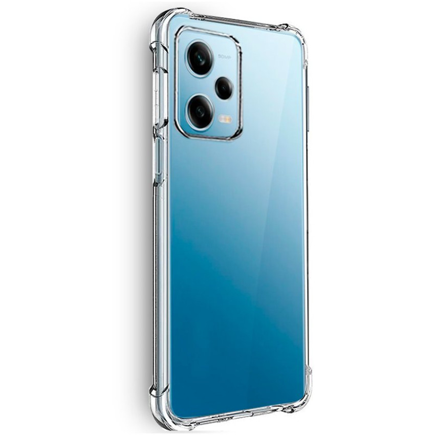 Θήκη Πλάτης Σιλικόνης Antishock για Xiaomi Redmi Note 12 Pro 5G - Χρώμα: Διάφανο