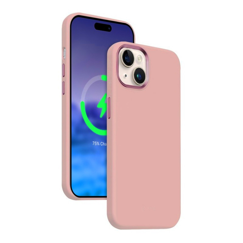 Θήκη Πλάτης Σιλικόνης Soft για iPhone 15 Plus - Χρώμα: Ροζ Χρυσό