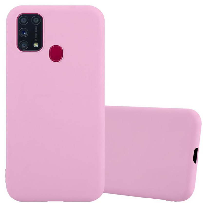 Θήκη Πλάτης Σιλικόνης Απλή για Samsung Galaxy M31 - Χρώμα: Ρόζ