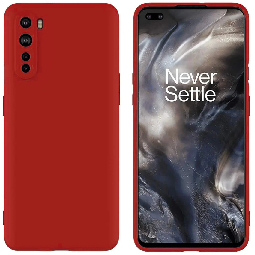 Θήκη Πλάτης Σιλικόνης Soft για Oneplus Nord 5G - Χρώμα: Κόκκινο
