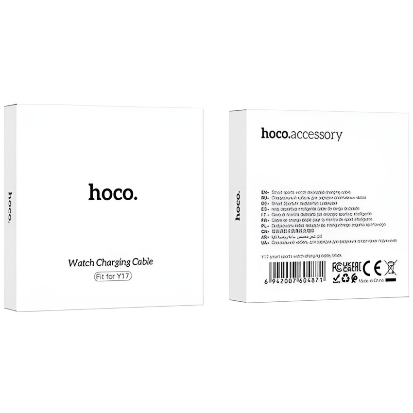 Hoco Καλώδιο Φόρτισης USB για Y17 Smart Sports Watch - Χρώμα: Μαύρο