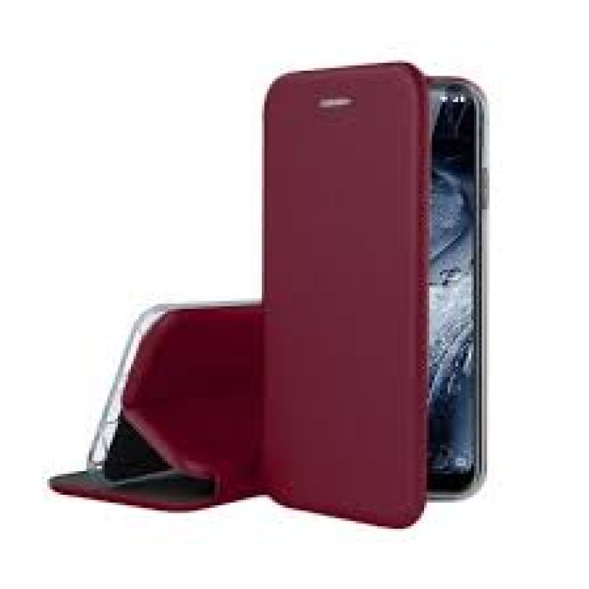 Θήκη Βιβλίο Μαγνητική Elegance για Samsung Galaxy A21S - Χρώμα: Μπορντό