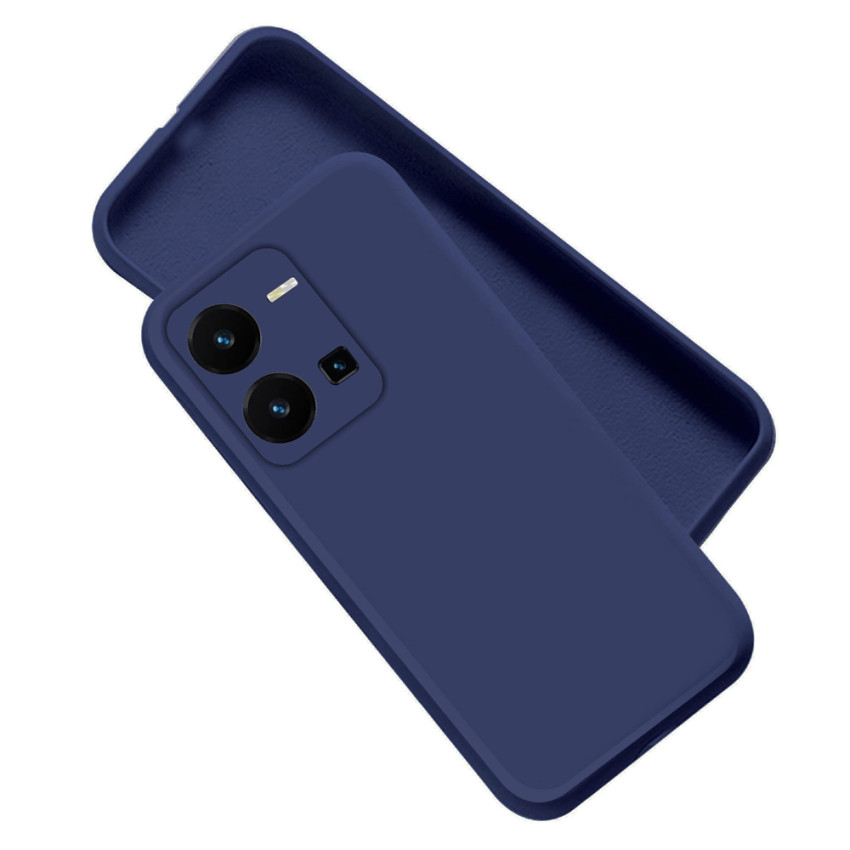 Θήκη Πλάτης Σιλικόνης Soft για Vivo Y35 4G - Χρώμα: Σκούρο Μπλέ