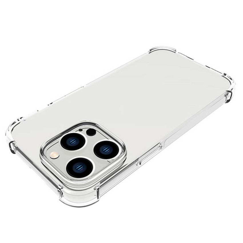 Θήκη Πλάτης Σιλικόνης Anti Shock για Apple iPhone 14 Pro - Χρώμα: Διάφανο