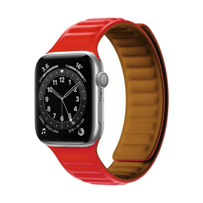 Μαγνητικό Λουράκι Σιλικόνης Wearables για SmartWatches 22mm Universal - Χρώμα: Κόκκινο