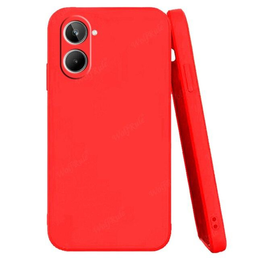 Θήκη Πλάτης Σιλικόνης Soft για Realme 10 4G - Χρώμα: Κόκκινο