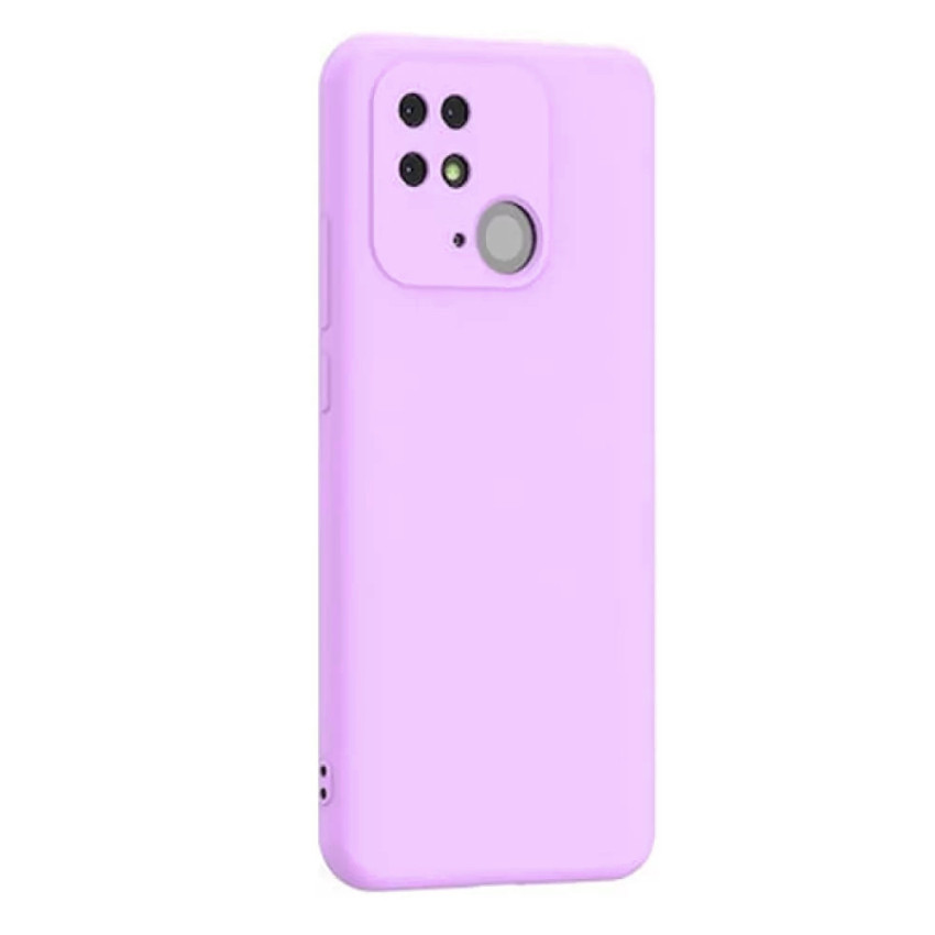 Θήκη Πλάτης Σιλικόνης Απλή για Xiaomi Redmi 10C - Χρώμα: Λιλά
