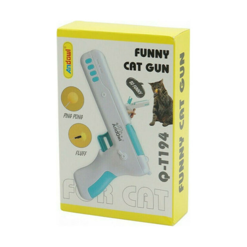 Andowl Q-T194 Παιχνίδι Γάτας Rebound Cat Gun - Χρώμα: Γαλάζιο