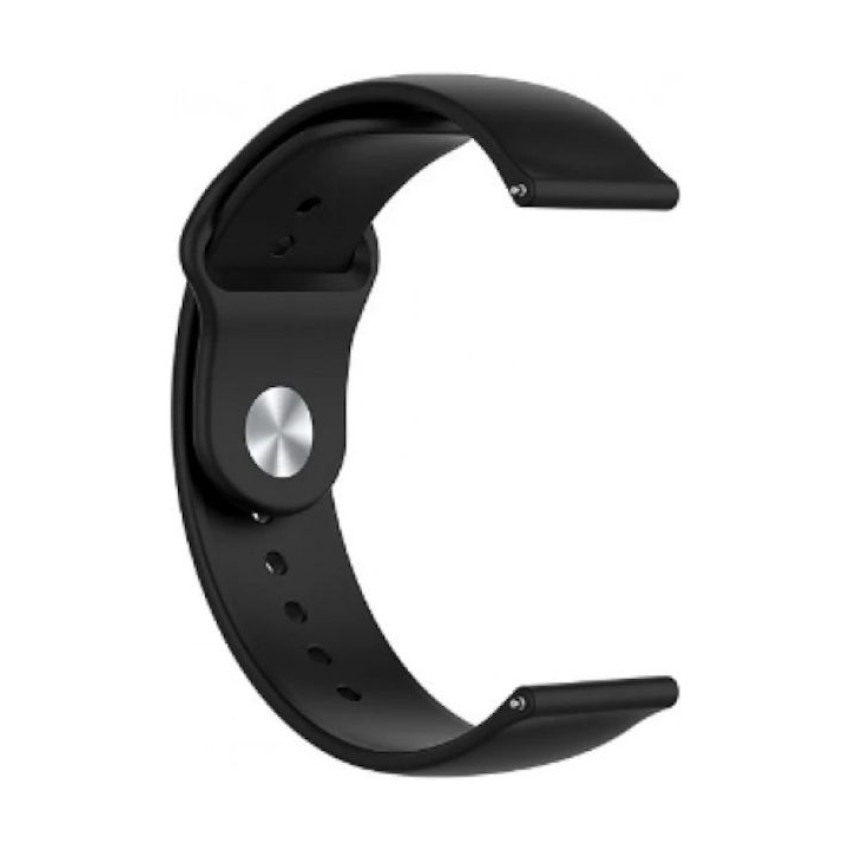 Smoothband Λουράκι Σιλικόνης με Pin για Apple Watch 38 / 40mm - Χρώμα: Μαύρο