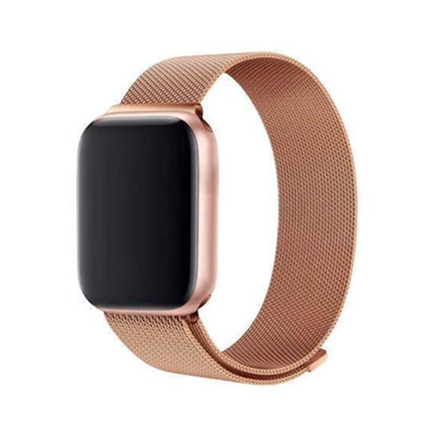 Λουράκι Ανοξείδωτο Ατσάλι για Apple Watch 38 / 40 / 41mm - Χρώμα: Ροζ Χρυσό