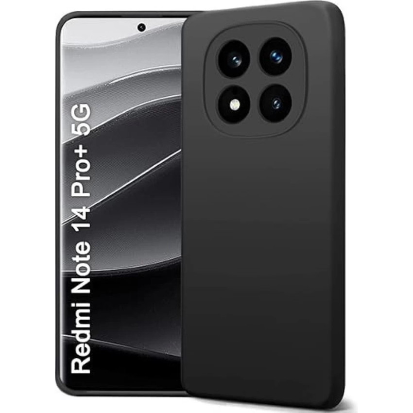 Θήκη Πλάτης Σιλικόνης Soft για Xiaomi Redmi Note 14 Pro Plus 5G - Χρώμα: Μαύρο