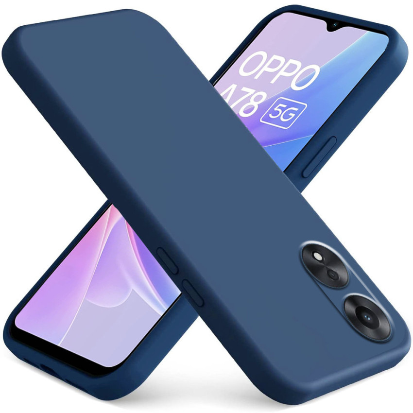 Θήκη Πλάτης Σιλικόνης Soft για Oppo A58/A78 - Χρώμα: Σκούρο Μπλέ