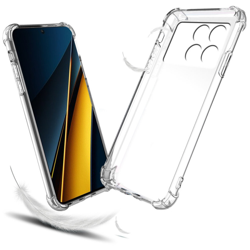 Θήκη Πλάτης Σιλικόνης Anti Shock για Xiaomi Poco X6 Pro - Χρώμα: Διάφανο