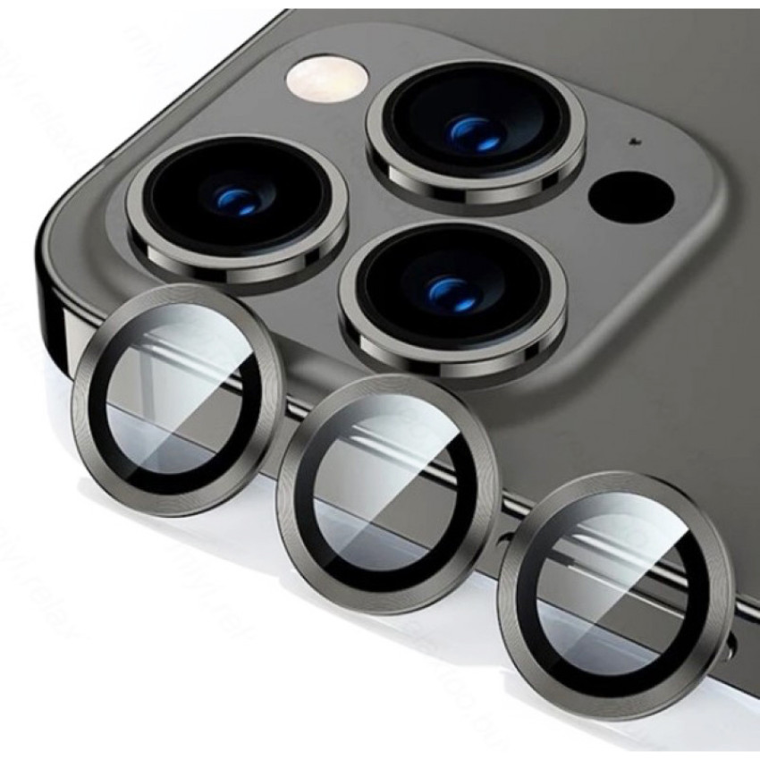 Τζαμάκι Προστασίας Κάμερας για iPhone 13 Pro / 13 Pro Max - Χρώμα: Σκούρο Γκρι