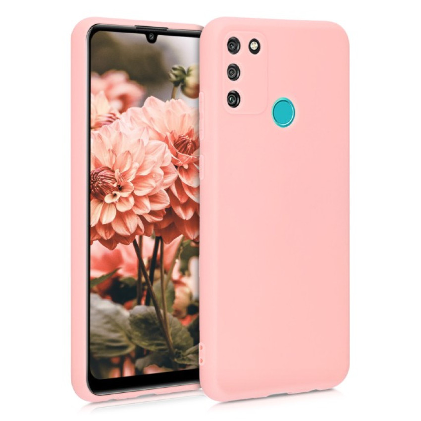 Θήκη Πλάτης Σιλικόνης Απλή για Honor 9A - Χρώμα: Ρόζ