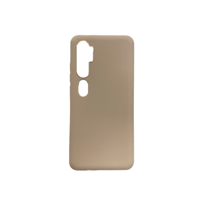 Θήκη Πλάτης Σιλικόνης Απλή για Xiaomi Mi Note 10 Pro - Χρώμα: Καφέ