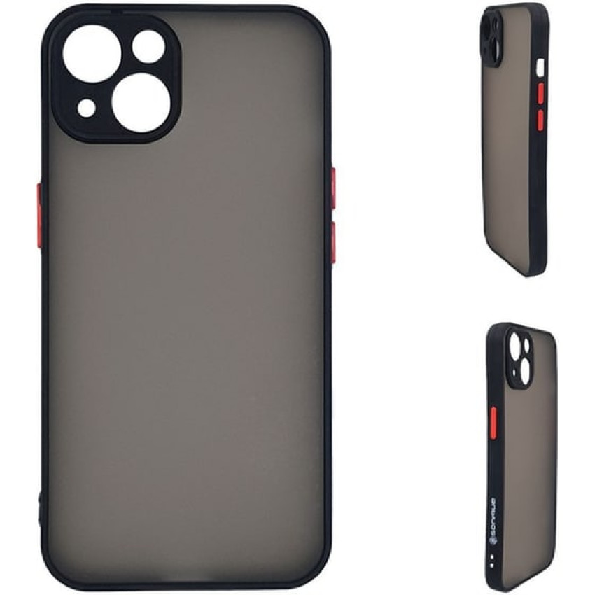Πλαστική Σκληρή Θήκη Πλάτης Matte για Apple iPhone 15 Pro - Χρώμα: Μαύρο