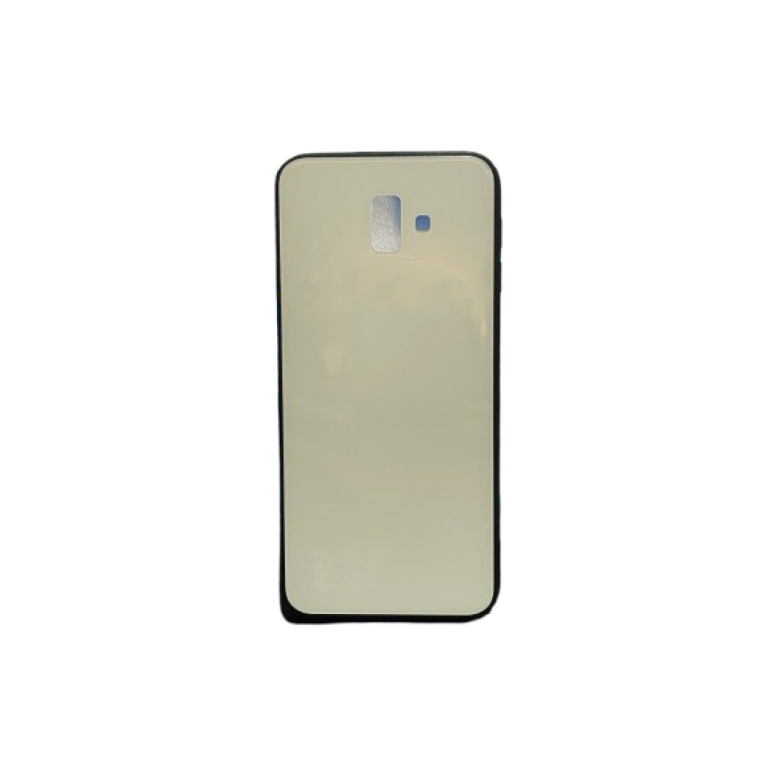 Θήκη Πλάτης Πλαστική με Πλαίσιο Σιλικόνης Samsung Galaxy J6 Plus - Χρώμα: Λευκό/Μαύρο
