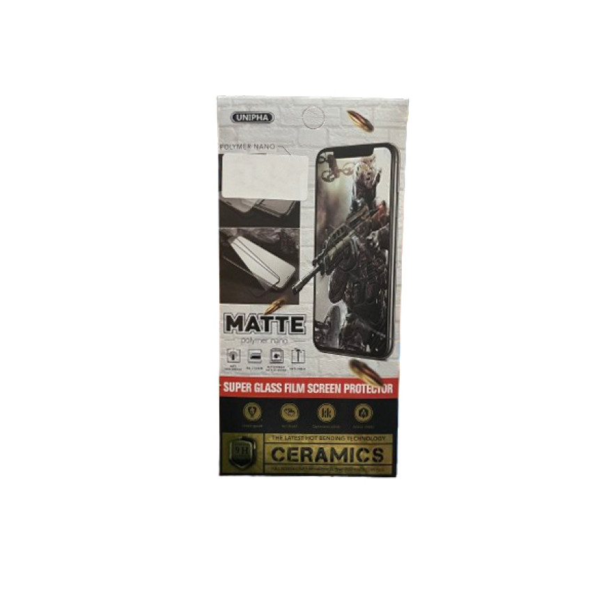 Ceramic Matte Full Cover Full Glue Tζαμάκι Προστασίας Οθόνης για Samsung Galaxy A12 - Χρώμα: Μαύρο