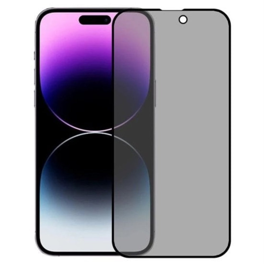 Privacy Full Cover Full Glue Tζαμάκι Προστασίας Οθόνης για Apple iPhone 16 Μαύρο