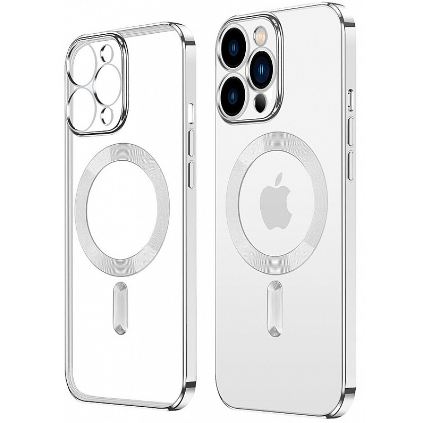 Θήκη Πλάτης Σιλικόνης MagSafe για Apple iPhone 12 Pro - Χρώμα: Διάφανο