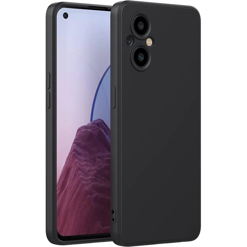 Θήκη Πλάτης Σιλικόνης Soft για Oppo Reno8 Lite - Χρώμα: Μαύρο