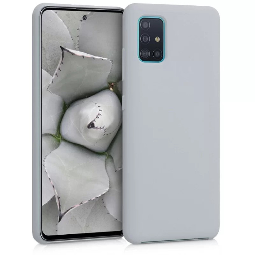 Θήκη Πλάτης Σιλικόνης Απλή για Samsung Galaxy A31 - Χρώμα: Γκρί